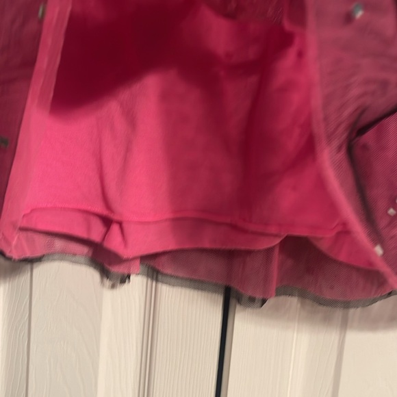 So black and pink skirt with silver accents and crinoline size Medium 10-12 NWOT - Picture 5 of 8
